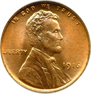 image for: 1916 1c PCGS/CAC MS66 RD