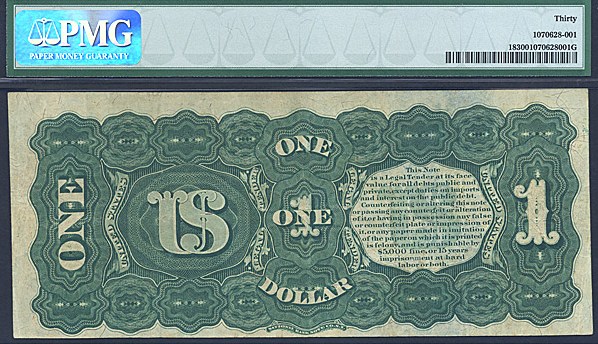 image for: Fr.18 1869 $1  PMG VF30  [K611913]