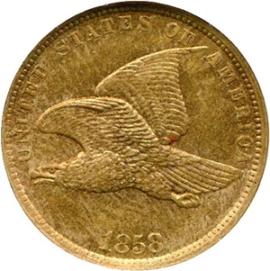 image for: 1858 1c Small Letters NGC MS64