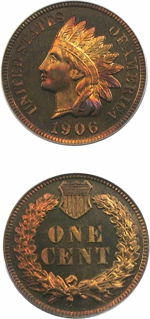 image for: 1906 1c PCGS/CAC Proof 67 RB