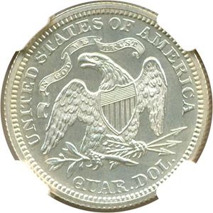 image for: 1869 25c NGC Proof 64