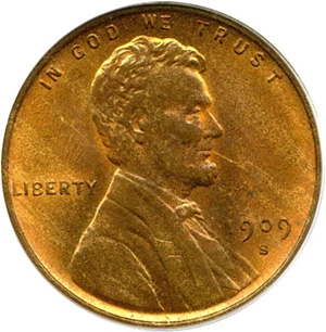 image for: 1909-S VDB 1c PCGS/CAC MS66 RB