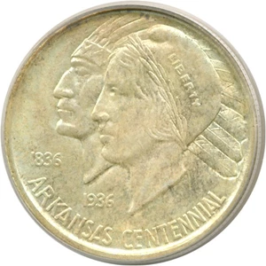 image for: 1935-S 50c Arkansas PCGS MS64 OGH