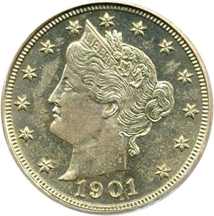 image for: 1901 5c PCGS Proof 65 Cameo