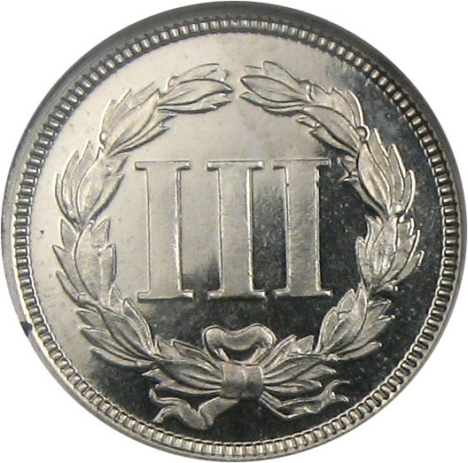 image for: 1869 3cN J-676 NGC Proof 65 Cameo