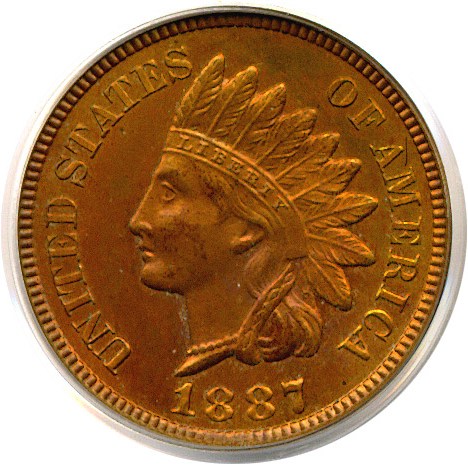 image for: 1887 1c  PCGS Proof 65 RB