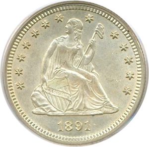 image for: 1891-S 25c PCGS MS65