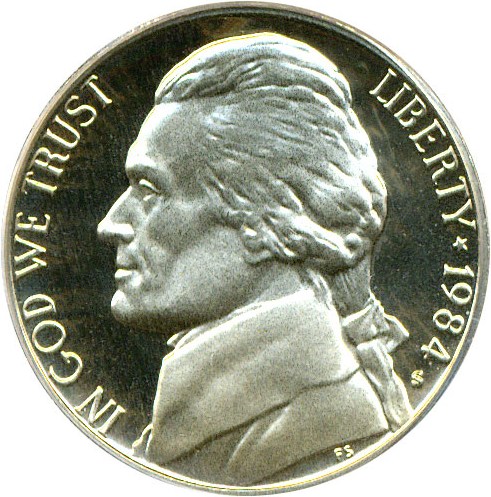 image for: 1984-S 5c  PCGS Proof 69 DCameo