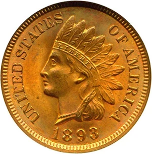 image for: 1893 1c NGC MS66 RD