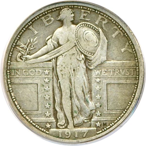image for: 1917 25c Ty.1 PCGS VF25