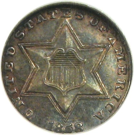 image for: 1858 3cS  NGC MS61