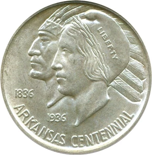 image for: 1939-D 50c Arkansas PCGS MS65