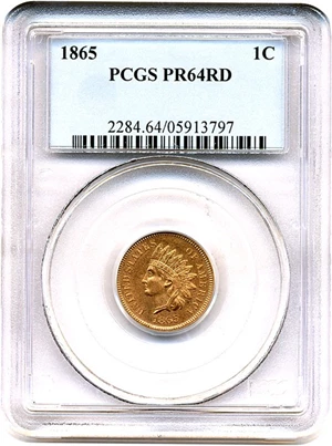 image for: 1865 1c PCGS Proof 64 RD