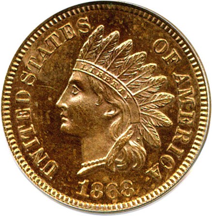 image for: 1868 1c  PCGS Proof 64 RD *Rotated Die*