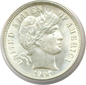 image for: 1907 10c PCGS MS64