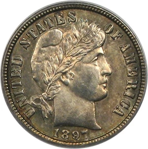 image for: 1897-O 10c PCGS MS64