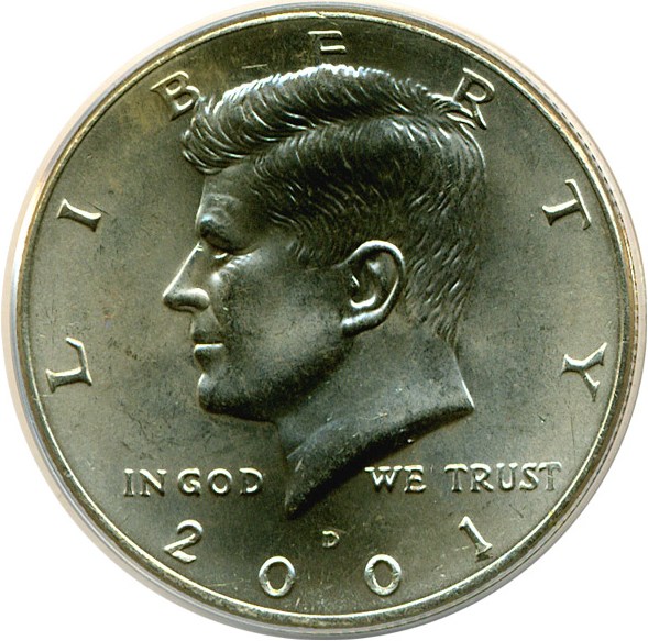 image for: 2001-D 50c  ANACS MS65 