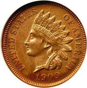 image for: 1909 1c Indian DGS AU58 (Lightly Cleaned)