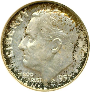 image for: 1957-D 10c NGC MS67