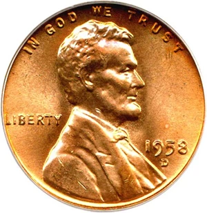 image for: 1958-D 1c PCGS MS66 RD