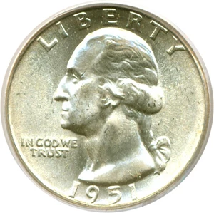 image for: 1951 25c PCGS MS66