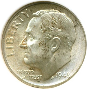 image for: 1948-S 10c NGC MS67