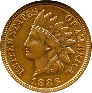 image for: 1886 1c Type 2 DGS AU58 (Cleaned)