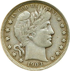 image for: 1903 50c DGS VF25 (Lightly Cleaned, Rim Damage)