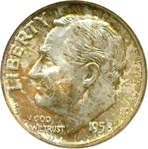 image for: 1958-D 10c NGC MS67