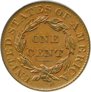 image for: 1832 1c Large Letters PCGS AU53 BN