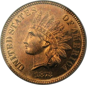 image for: 1873 1c Closed 3 PCGS/CAC Proof 64 RD