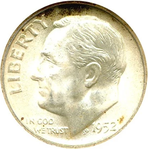 image for: 1952-S 10c NGC MS67