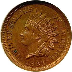 image for: 1864 1c Bronze DGS AU58 (Lightly Cleaned, Light Corrosion)
