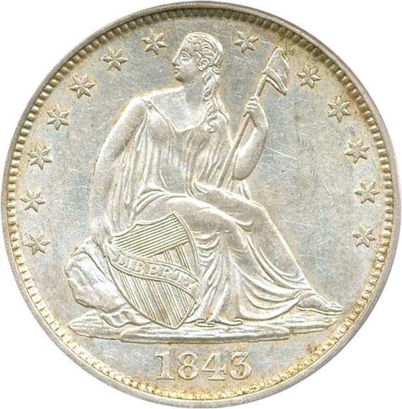 image for: 1843-O 50c  PCGS AU58 
