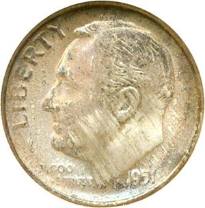 image for: 1951-S 10c NGC MS67