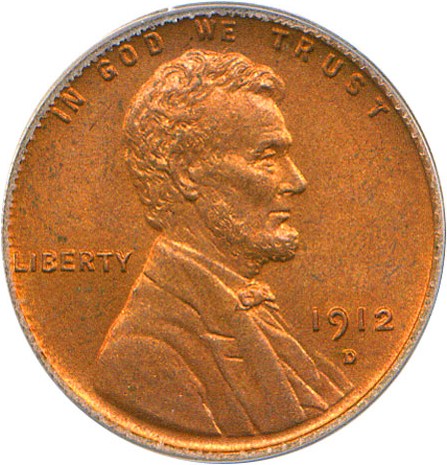 image for: 1912-D 1c  PCGS MS64 RD