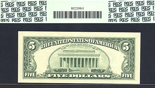 image for: Fr.1984A 1995 $5 Washington, DC PCGS Gem CU66 PPQ  [A00385449] *Star* 