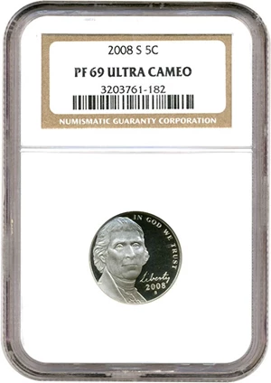 image for: 2008-S 5c NGC Proof 69 UCameo