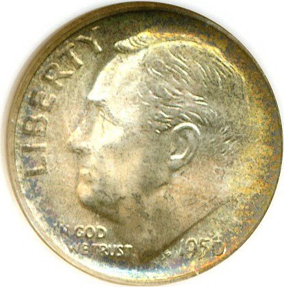 image for: 1950-S 10c  NGC MS66 