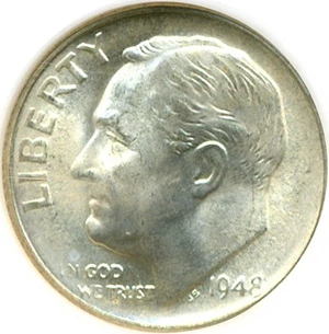 image for: 1948-S 10c NGC MS67