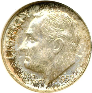 image for: 1957-D 10c NGC MS67