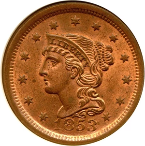 image for: 1853 1c NGC MS64 RD