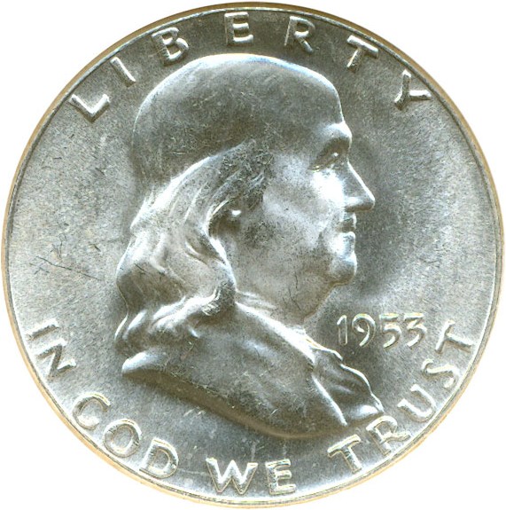 image for: 1953 50c  NGC MS65 