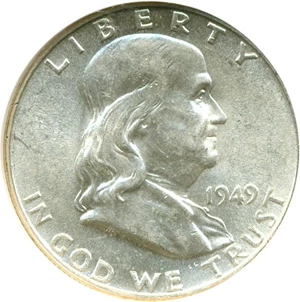 image for: 1949 50c NGC AU58 FBL