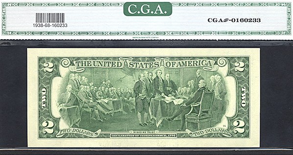 image for: Fr.1938C 2003A $2 Ft. Worth, TX CGA Gem CU68  [C01317093A]