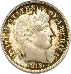 image for: 1913 10c PCGS MS64