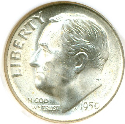 image for: 1950-S 10c  NGC MS67 