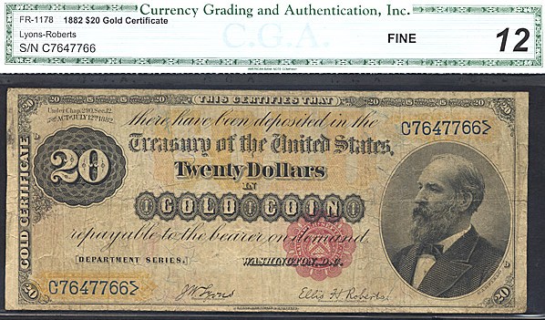 image for: Fr.1178 1882 $20  CGA F12  [C7647766]