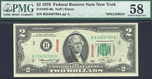 image for: Specimen: 1976 $2 PCGS AU58 (Fr.1935Bs)