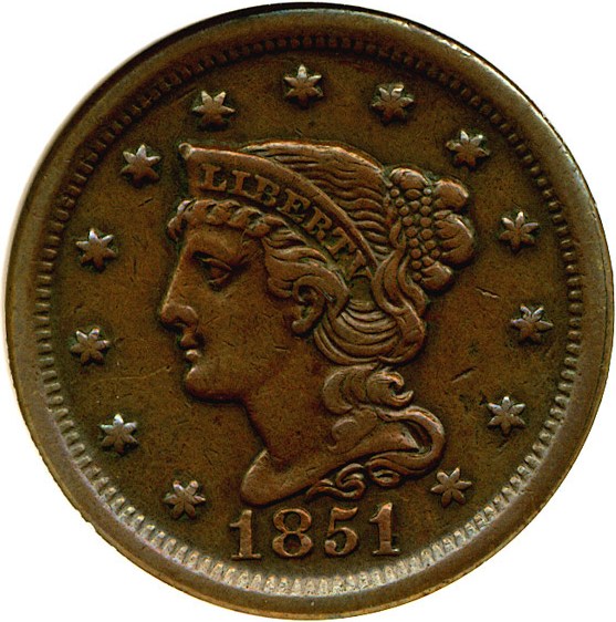 image for: 1851/81 1c DGS XF45 (Lightly Cleaned)